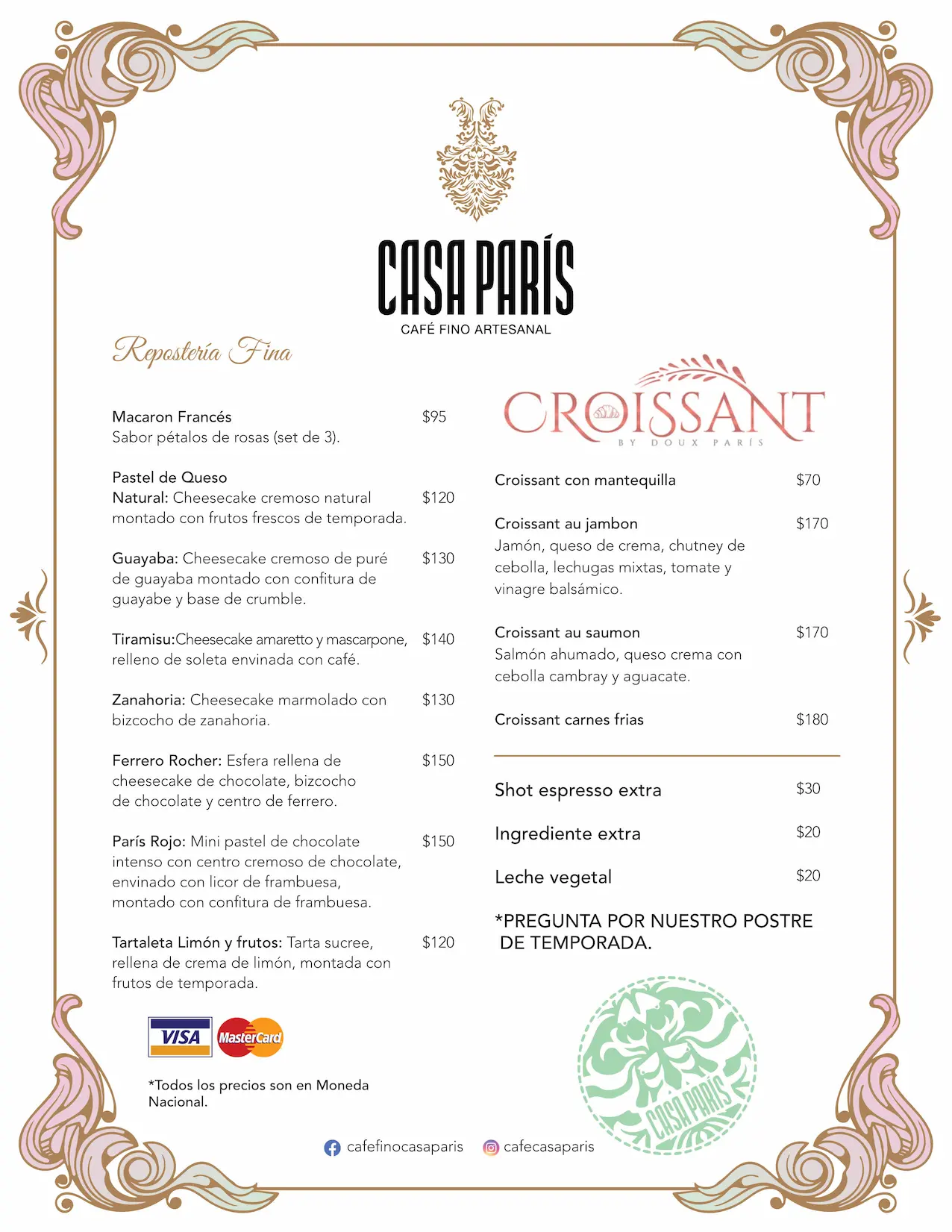 logo de la casa paris cafeteria